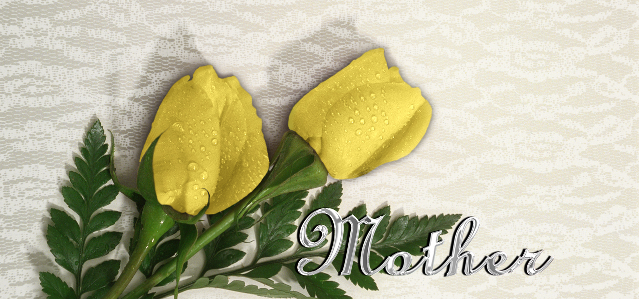 2 Roses Yellow Mother Silver